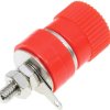 Gniazdo bananowe Żeński Połączenie lutowane typ Wtyk bananowy Czerwony 24A RS PRO rozmiar 4 mm