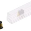 Pin header, 10 pole, pitch 2.54 mm, angled, black, 10049410