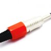 Wtyk Jack 6.3 Stereo Nikiel Czerwony Gumowany