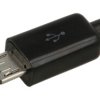Wtyk; microUSB B; A-W-microUSBB; USB 2.0; czarny; na przewód; proste; lutowany; stop miedzi; RoHS