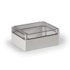 Obudowa Cubo S 125x175x75mm podstawa 50mm boki gładkie szare pokrywa przezroczysta IP67 ABS SABP131808T