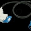 00504 CEE plug to CEE + earthed coupling