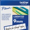 TZE-121 Brother tape cartridge / 9 mm, black/transparent