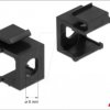 86810 Keystone cover black with 8,0 mm feedthrough 4 pieces