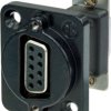 D-Sub socket, 9 pole, standard, equipped, straight, NADB9FF-B