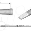 C245775 C245 soldering tip, chisel-shaped, C245775/3.2 x 1.2 mm, straigh