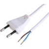 Power cord, Europe, plug type C, straight on open end, H03VVH2-F2x0.75 mm², white, 3 m, 0L06607