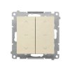 SIMON 55 Klawisz podwójny do łącznika i przycisku roletowego: SZP2M, SZW2M szampański mat TKZW2/144 KONTAKT SIMON