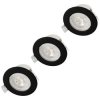 Sygonix SY-6418010 LED recessed light warm white black flush mount set of 3