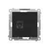 SIMON 55 Gniazdo telefoniczne pojedyncze RJ12 czarny mat TF1.01/149 KONTAKT SIMON