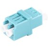 FO connector, LC duplex socket to LC duplex socket, OM3, multimode, ceramic, aquamarine, BYB-4-98F2107