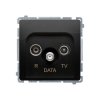 Simon Basic Gniazdo antenowe R-TV-DATA (moduł). 1x wejście: 5–862 MHz czarny BMAD.01/49