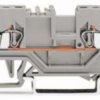 4-wire feed-through terminal, spring-clamp connection, 0.08-1.5 mm², 1 pole, 18 A, 8 kV, gray, 279-831
