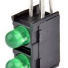Wskaźnik LED PCB 0035.9675.4 2-diodowy kolor diod Zielony Kąt prosty Schurter 5 mm (T-1 3/4) 2.1 V
