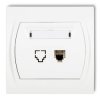 LOGO Gniazdo telefoniczne pojedyncze 1xRJ11, 4-stykowy biały LGT-1