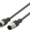 ifm Electronic E12572 Linia połączenia złącze męskie proste, złącze żeńskie proste 1 m Ilość pinów: 4, 8 1 szt.