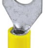 Insulated forked cable lug, 4.0-6.0 mm², AWG 12 to 10, M8, yellow, 3240045