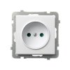 SONATA Gniazdo pojedyncze bez uziemienia z przesłonami biały GP-1RP/m/00 OSPEL