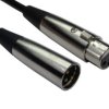 Kabel XLR 1m złącze A: 3-stykowe XLR złącze B: 3-stykowe XLR Czarny Plecionka miedziana RS PRO