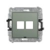 MINI Mechanizm gniazda multimedialnego podwójnego bez modułu, bez pola opisowego (standard Keystone) szałwiowy 61MGMBO-2P