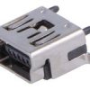 USB-MA5P Gniazdo USB montowane do druku SMD typu mini B 5 pin - pionowe