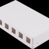 BS08-10118 Keystone connection box, 6-way, white
