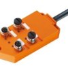 ASBV 4/LED 5-256/10 M rozdzielacz 4 porty M12 (5 styków - 2 sygnały na złącze), sygnalizacja LED, przewód w izolacji PUR, długoś