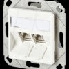 130B11D21102-E C6Amodul 2 port 180°M UPk pure white RAL9010