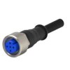 Sensor actuator cable, M12-cable socket, straight to open end, 3 pole, 1.5 m, PVC, black, 4 A, 1-2273023-1
