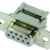 D-Sub socket, 9 pole, standard, equipped, straight, IDC connection, 09661186500