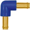 Angle hose connection nozzle, L 18.7 mm, 10 bar, brass/POM, for hose, 133408