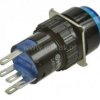 Przełącznik stabilny 16mm; LED 24V; niebieski LAS1