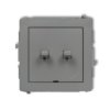 DECO Wyłącznik schodowy podwójny w stylu amerykańskim szary mat 27DWPUS-33 KARLIK