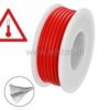 Kabel silikonowy - czerwony; cynowana miedź 0,5mm2