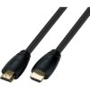Connection cable, 0.5 m, black, HDMI plug type A, straight to HDMI plug type A, straight, HDMI-MME-0,5M-UF