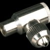 Metal coaxial angle plug
