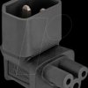 80471 Power Adapter IEC 60320 - C14 to C5, male / female, 2.5 A, 90° a