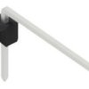 Pin header, 1 pole, pitch 2.54 mm, angled, black, 10056225