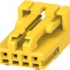 Socket, 4 pole, straight, 1 row, yellow, 936119-2