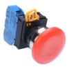 YW4B-M4E10R Red 22mm Metal Bezel Mushroom Momentary Push Button Switch NO IP65 IDEC