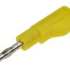Wtyk bananowy; 4mm; 25.452.3; żółty; 54mm; wtykany (gniazdo bananowe 4mm); lutowany; 32A; 60V; mosiądz niklowany; PA; Amass; RoH