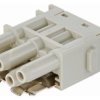 Shielded power module, socket, 6 pole, unequipped, crimp connection, 09140063121