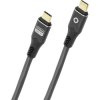 Oehlbach D1C9370 USB-C cable USB-C® plug 3 m Anthracite Braided shield, 8K UHD