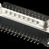 D-SUB plug, 25-pin, angled, RM 9.4