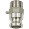 Kamlok quick-connect coupling plug, L 97 mm, 16 bar, stainless steel, for hose, 108138