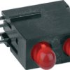 Signal light, red, 30 mcd, pitch 2.54 mm, LED number: 2, 1801.2231