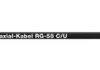 Coaxial cable, 50 Ω, RG 223/U, black