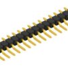 Pin header, 20 pole, pitch 2.54 mm, straight, black, 10050105