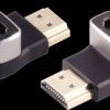 SP10-01050 HDMI connector/socket adapter, 8K 60 Hz, angled downwards