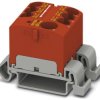 Distribution block, push-in connection, 0.2-6.0 mm², 7 pole, 32 A, 6 kV, red, 3273728